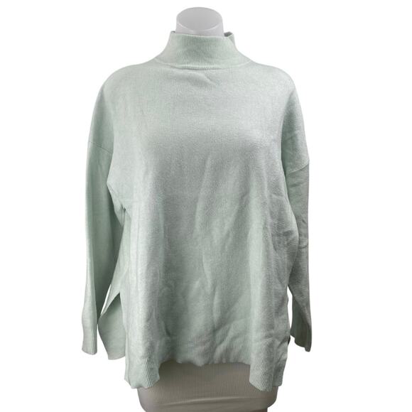 Stradivarius Women's Light Green Turtlemeck Long Sleeve Knit Sweater Top Size S - Picture 1 of 5